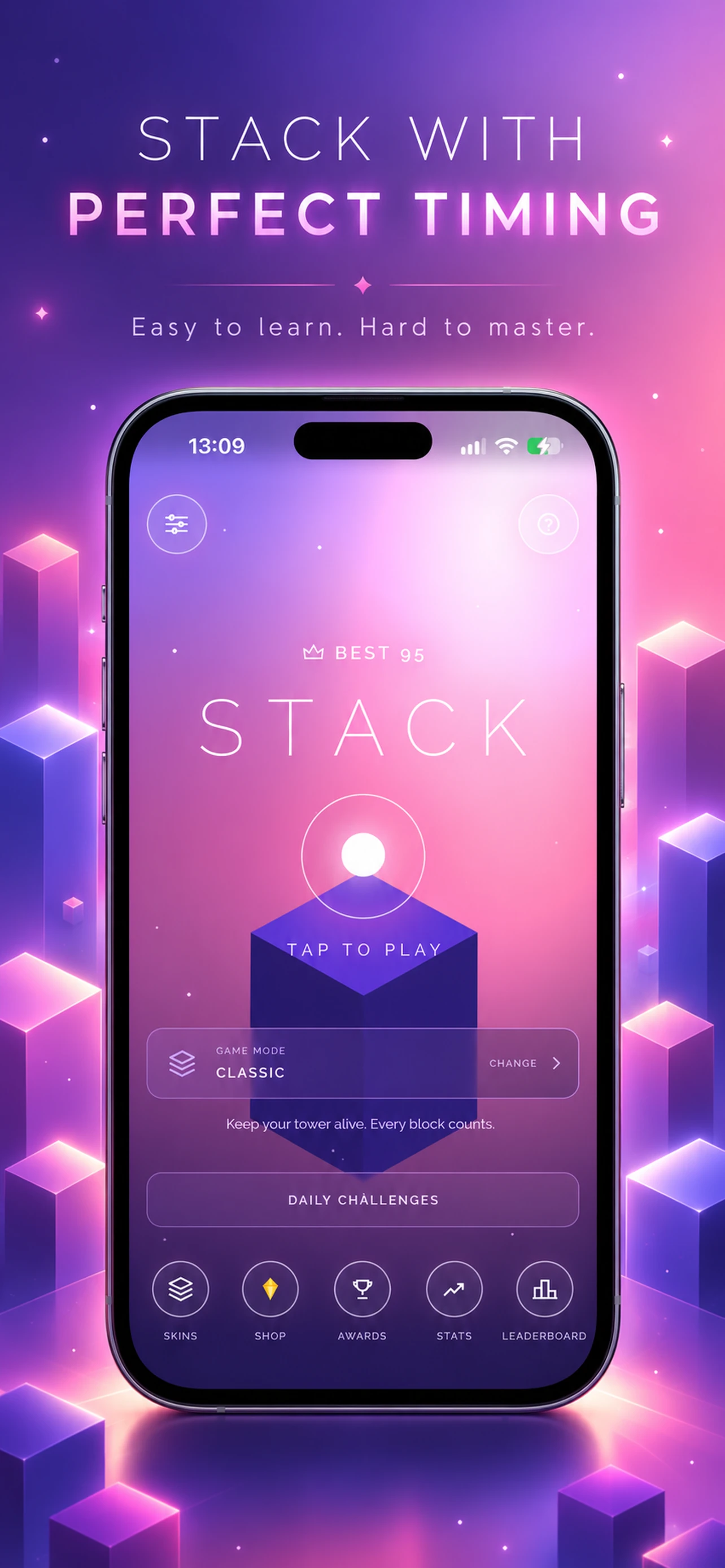 STACK home screen